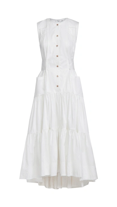 Shop Aje Hushed Maxi Dress In White