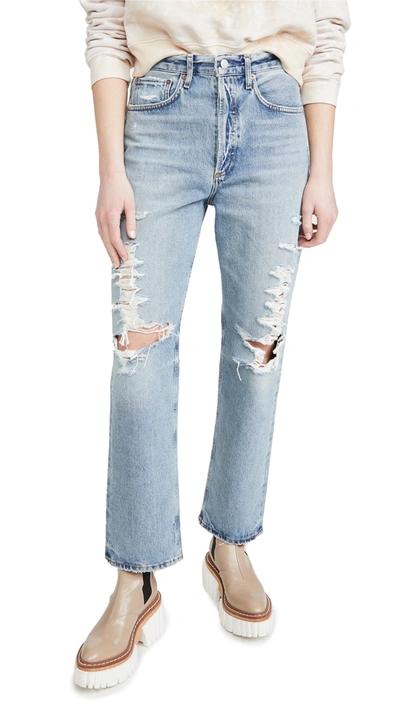 Shop Agolde 90's Mid Rise Loose Fit Jeans In Major