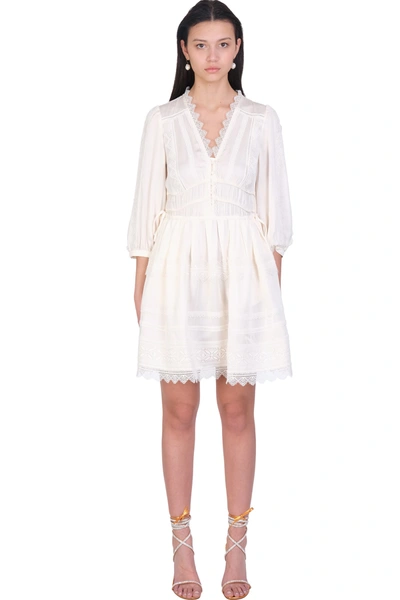 Shop Self-portrait Dress In White Viscose
