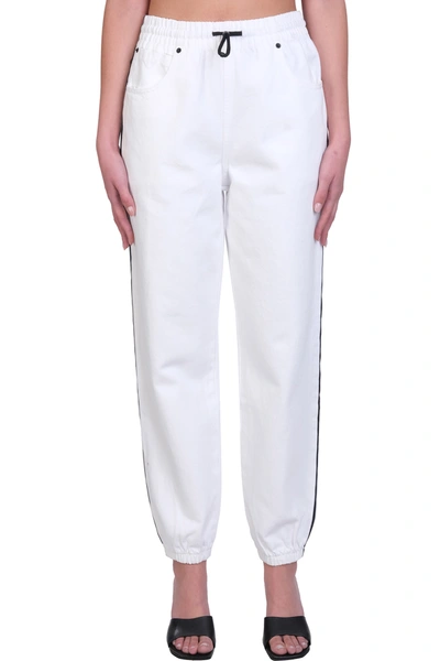 Shop Alexander Wang Pants In White Denim