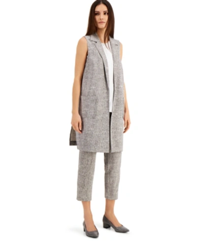 Shop Alfani Sleeveless Notched-collar Vest, Created For Macy's In Matchless Texture