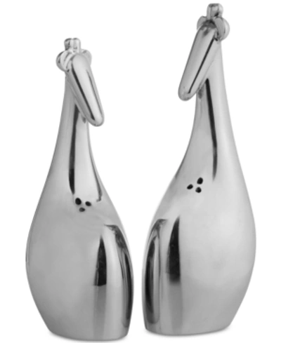 Shop Nambe Savanna Giraffe 2-pc. Salt & Pepper Shaker Set In Silver