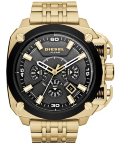 Shop Diesel Chronograph Gold-tone Stainless Steel Watch 55mm