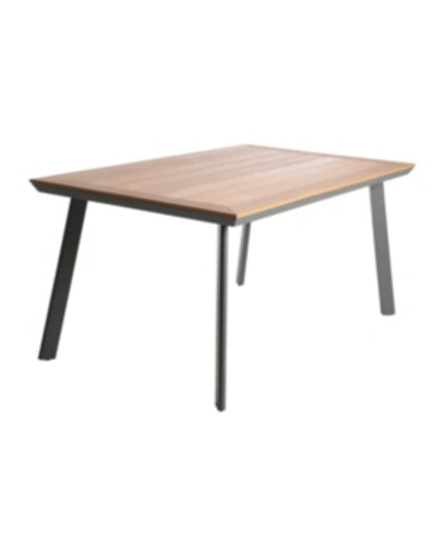 Shop Noble House Leeds Outdoor Dining Table In Brown