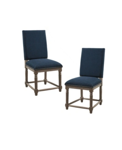 Shop Madison Park Cirque Dining Chair, Set Of 2 In Navy