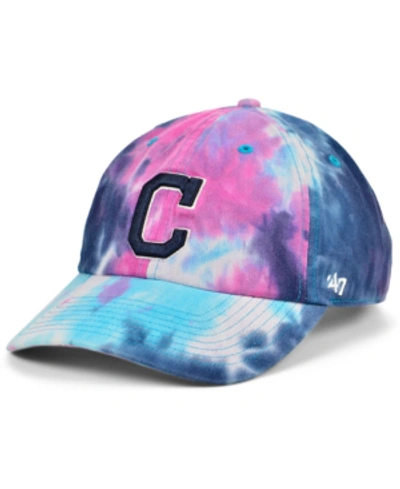 Shop 47 Brand Women's Cleveland Indians Tie Dye Adjustable Cap In Assorted