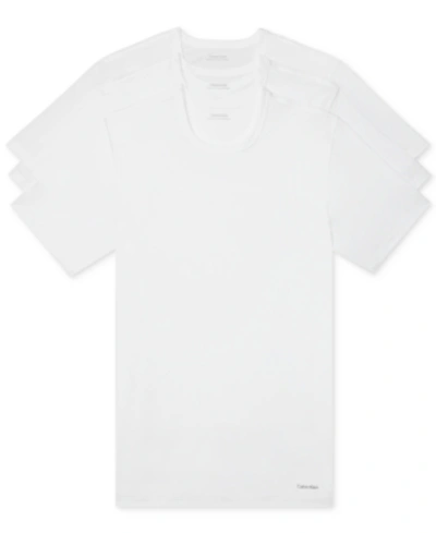 Shop Calvin Klein Men's 3-pack Cotton Classics Crewneck Slim-fit T-shirts In White