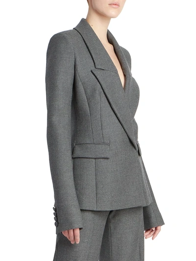 Shop Altuzarra Women's Eileen Wool Jacket In Carbon Melange
