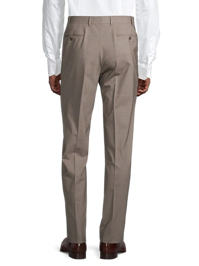 Shop Canali Men's Stretch Wool Trousers In Light Brown