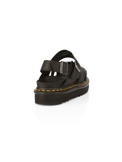 Shop Dr. Martens' Voss Ii Cross Strap Leather Sandals In Black Hydr