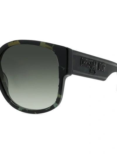 Shop Dior Women's Wil 58mm Square Sunglasses In Green Havana