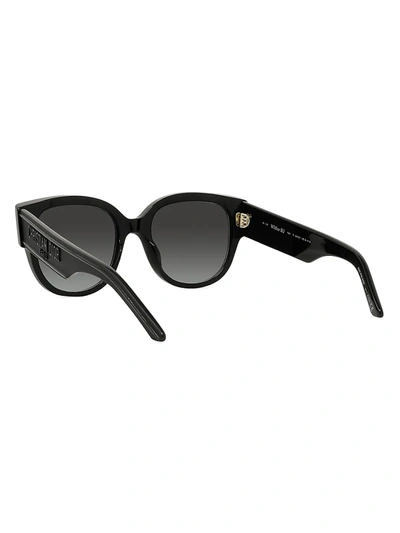 Shop Dior Wil 54mm Cat Eye Sunglasses In Shiny Black