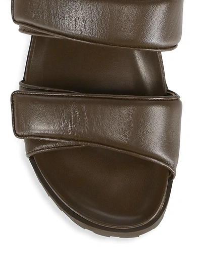 Shop Gia X Pernille Leather Platform Sandals In Dark Brown