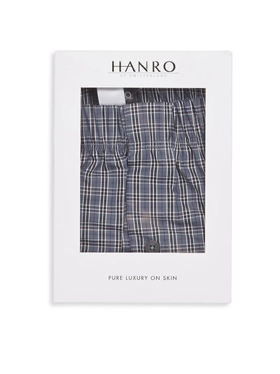 Shop Hanro Men's Fancy Woven Boxers In Small Vicy Check