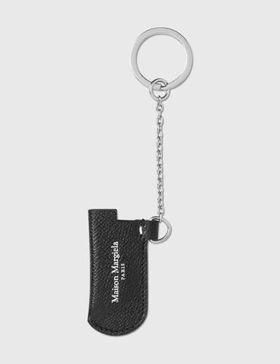 Shop Maison Margiela Lighter Case With Keyring In Black