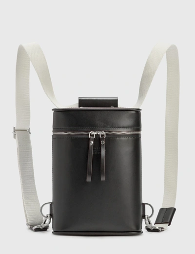 Shop Maison Margiela Water Leather Backpack In Black
