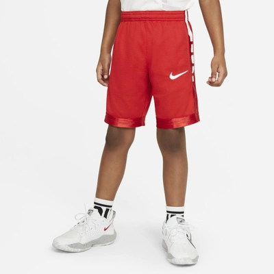Shop Nike Dri-fit Elite Little Kids' Shorts In University Red
