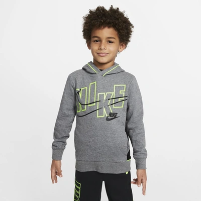 Shop Nike Little Kids' Pullover Hoodie In Carbon Heather
