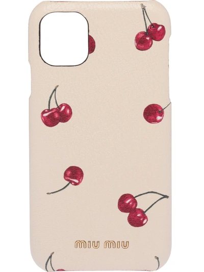 MIU MIU CHERRY-PRINT IPHONE 11 COVER 