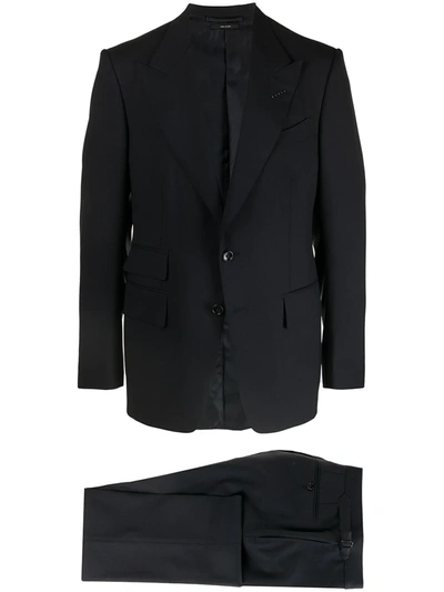 Shop Tom Ford Single-breasted Two-piece Suit In Blue