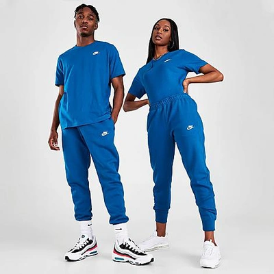 Shop Nike Sportswear Club Fleece Jogger Pants In Blue