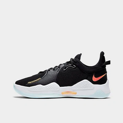Shop Nike Pg 5 Basketball Shoes In Black/multi-color/white/barely Green