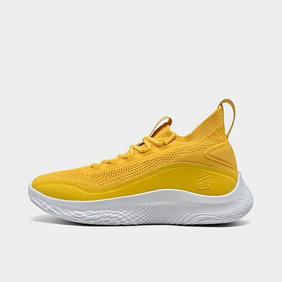 Shop Under Armour Curry 8 Basketball Shoes In Yellow/blue