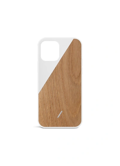 Shop Native Union Clic Wooden Iphone 12 Pro Max Case - White