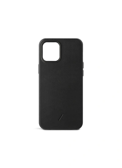 Shop Native Union Clic Classic Leather Iphone 12 Pro Max Case - Black