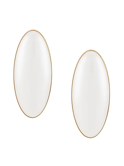 Shop Jw Anderson Oval Clip Earrings In White