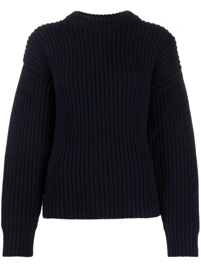 Shop Jil Sander Chunky-knit Virgin Wool Jumper In Blue