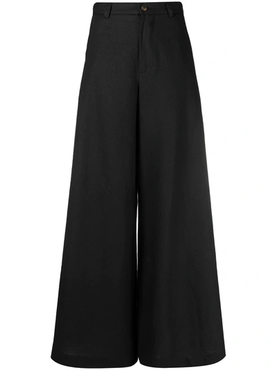 Shop Société Anonyme Flared-leg Trousers In Black