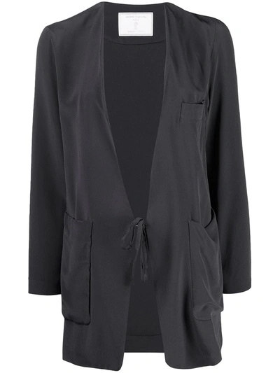 Shop Société Anonyme Front-tie Jacket In Grey