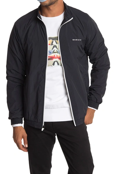 Shop Oakley Legacy Ellipse Track Jacket In Blackout