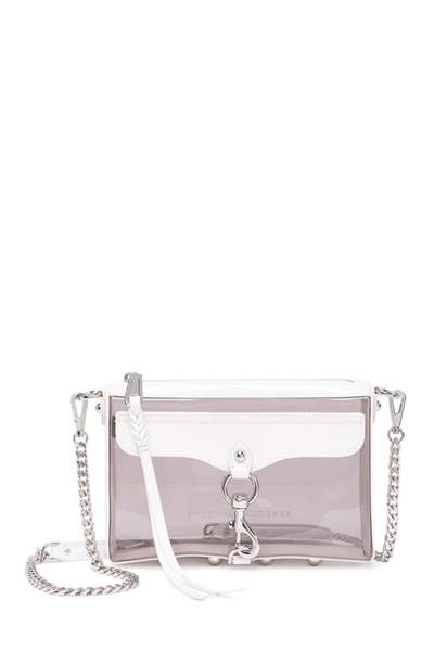 Shop Rebecca Minkoff Mini Mac Clear Crossbody Bag In Smoke