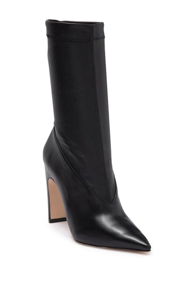 Shop Schutz Carissa Pointed Toe Leather Boot In Black