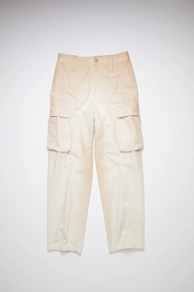 Shop Acne Studios Cargo Pants Ecru Beige