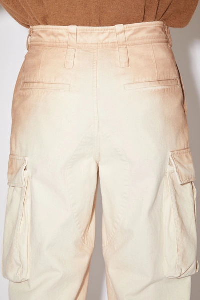 Shop Acne Studios Cargo Pants Ecru Beige