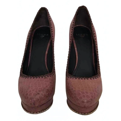 Pre-owned Loewe Leather Heels In Pink