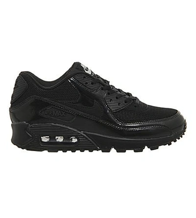 Shop Nike Air Max 90 Suede And Mesh Trainers In Black Silver