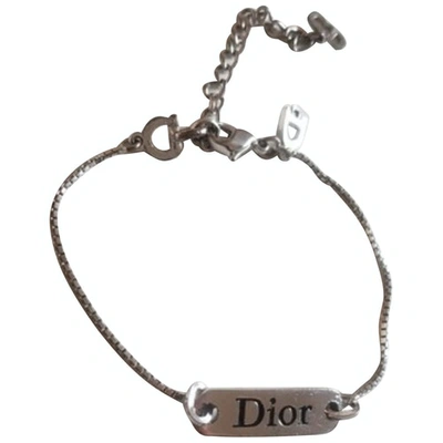 Pre-owned Dior Monogramme Silver Metal Bracelet