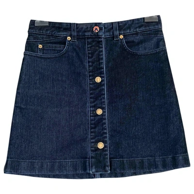 Pre-owned Louis Vuitton Navy Denim - Jeans Skirt