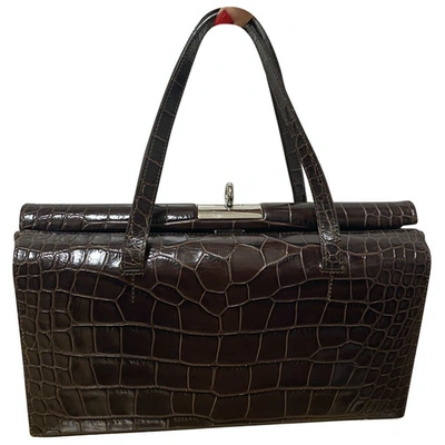 Pre-owned Gu_de Brown Leather Handbag