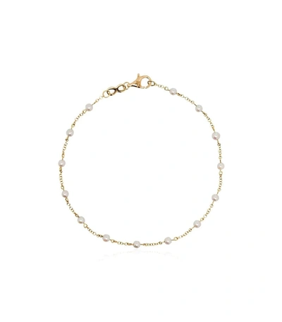 Shop Rosa De La Cruz 18kt Yellow Gold Pearl Link Bracelet