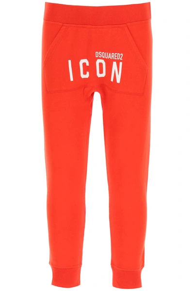 Shop Dsquared2 Icon Logo Sweatpants In Red (red)