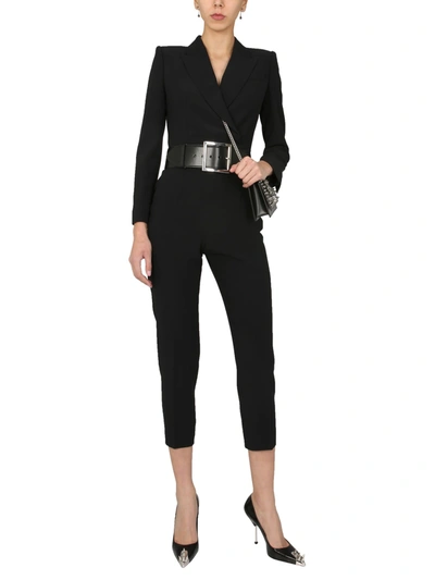 Shop Alexander Mcqueen One Piece Suit In Nero