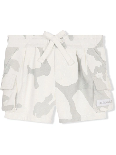 Shop Dolce & Gabbana Camouflage Print Cargo Shorts In Neutrals