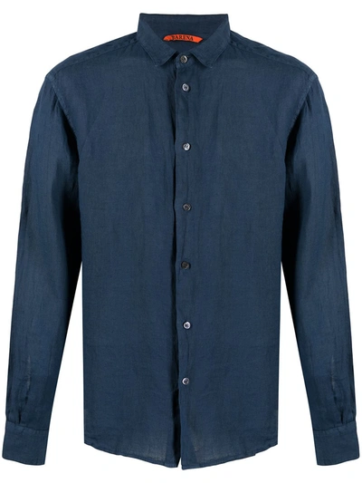 Shop Barena Venezia Classic Linen Shirt In Blue