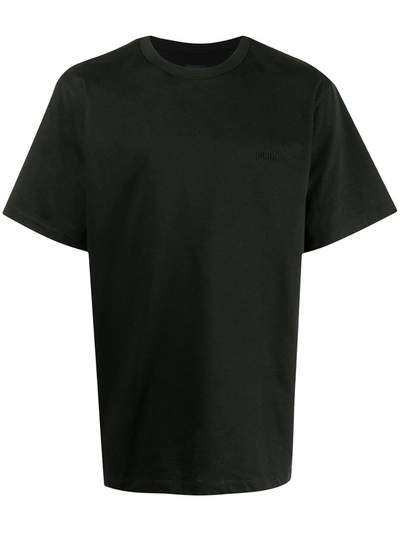 Shop Juunj Crew Neck Cotton T-shirt In Black