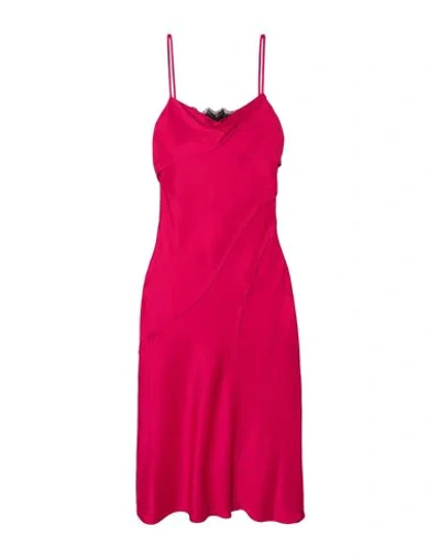 Shop Jason Wu Collection Woman Midi Dress Garnet Size 12 Acetate, Viscose, Nylon, Polyester In Red